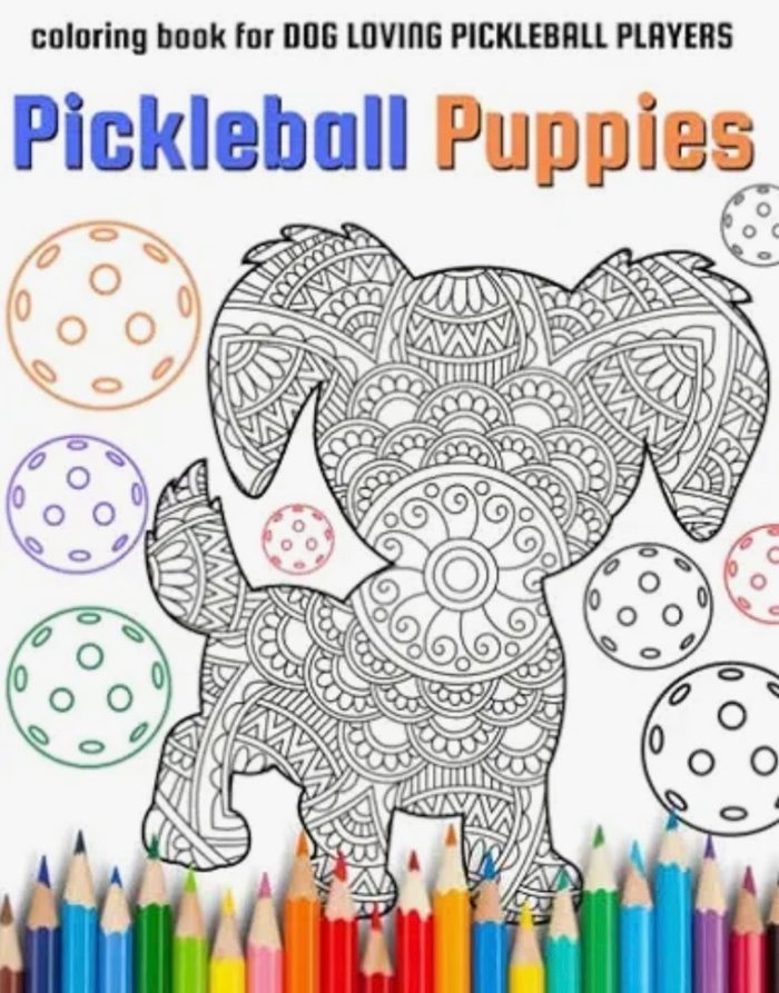Pickleball Puppies coloring book cover