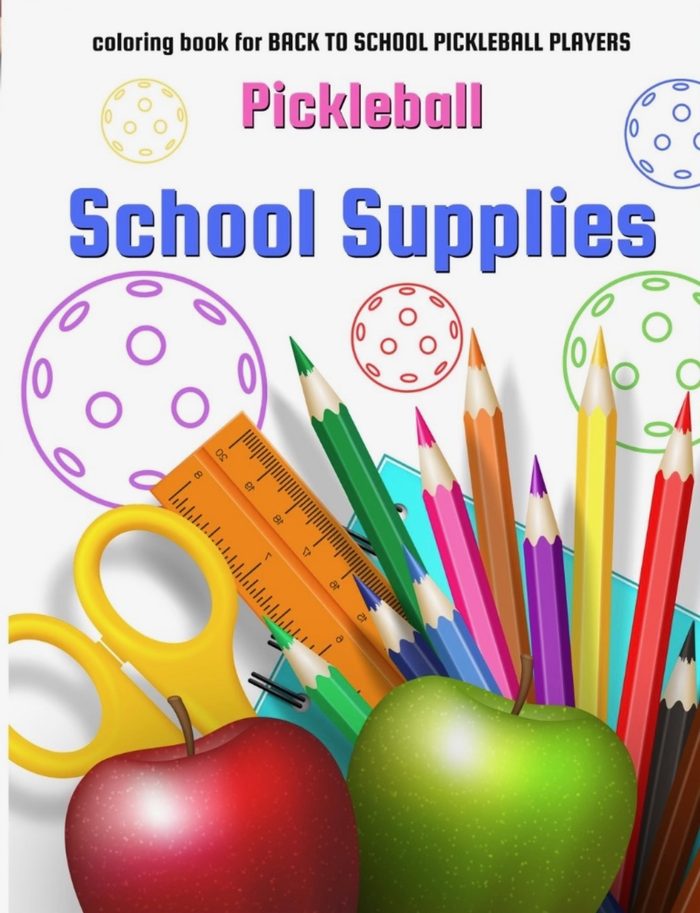 Pickleball School Supplies coloring book cover