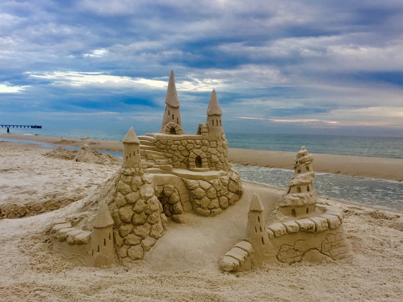 Detailed sandcastle at Gulf Shores, Alabama
